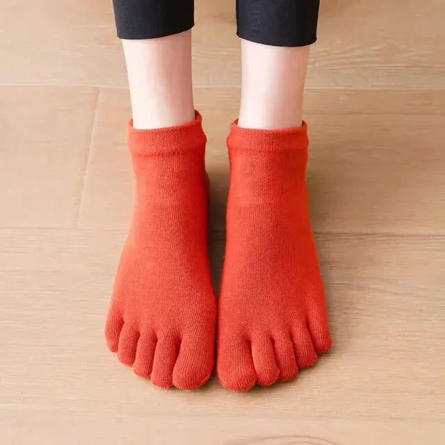Chaussettes Pilates antidérapantes Orange
