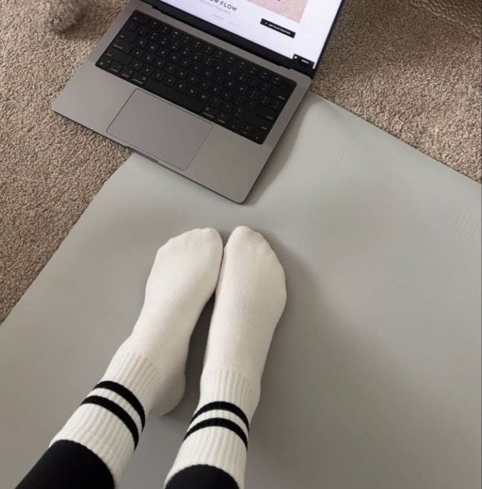 Chaussettes antidérapantes spéciales hiver Blanc