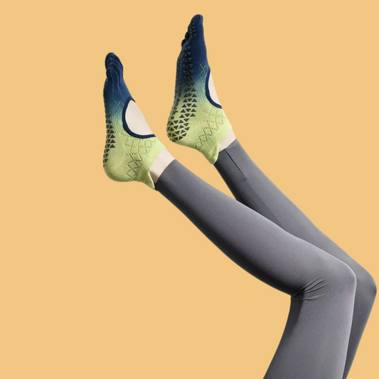 Chaussettes antidérapantes Pilates/Yoga Short-Cut Evo Bleu