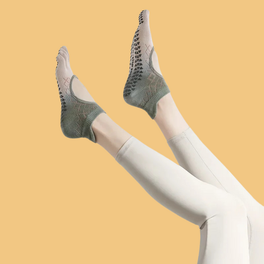 Chaussettes antidérapantes Pilates/Yoga Short-Cut Evo Jaune