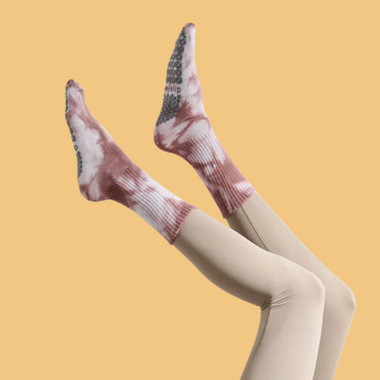 Chaussettes antidérapantes Pilates/Yoga Tie-dye Bleu