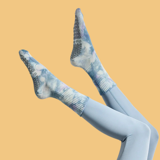 Chaussettes antidérapantes Pilates/Yoga Tie-dye Bleu