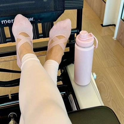 Chaussettes antidérapantes Pilates/Yoga Blanc