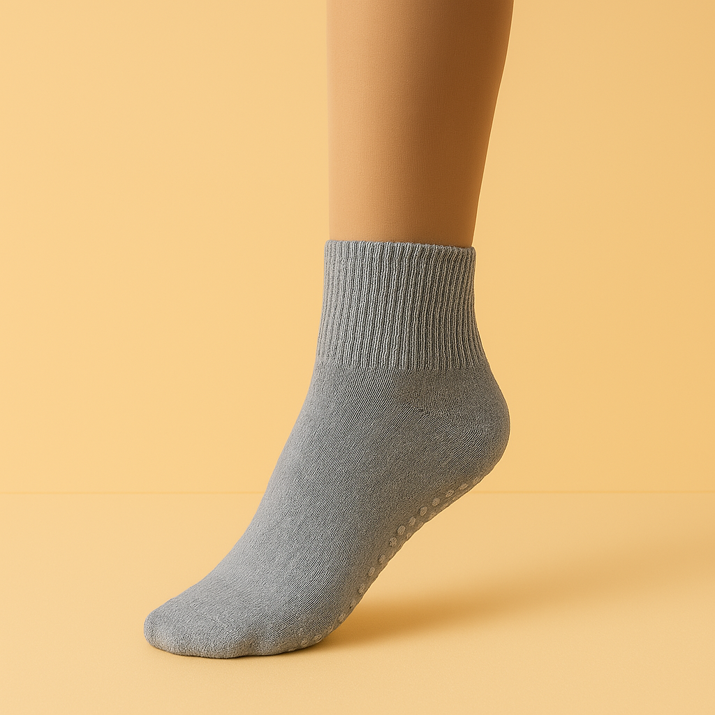 Chaussettes antidérapantes Pilates/Yoga Mid-Cut Rose