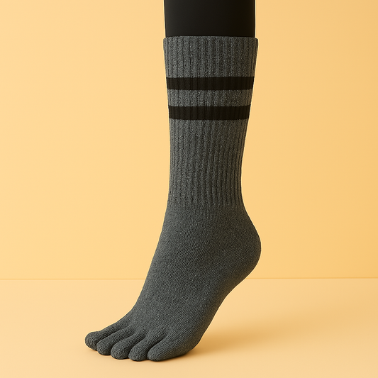 Chaussettes antidérapantes doigts Long-Cut Bleu