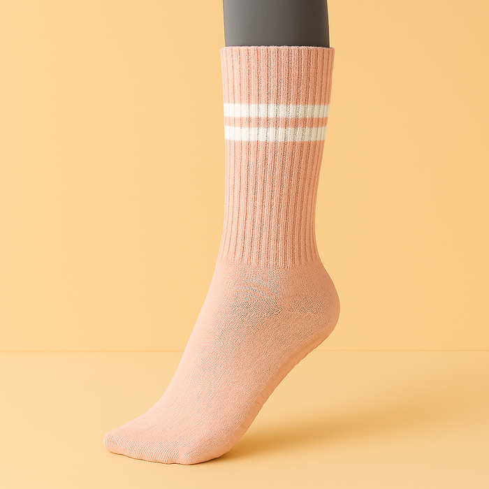 Chaussettes Power Step II antidérapantes Rose