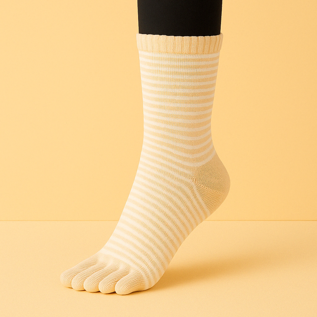 Chaussettes antidérapantes orteils Pilates/Yoga Rose