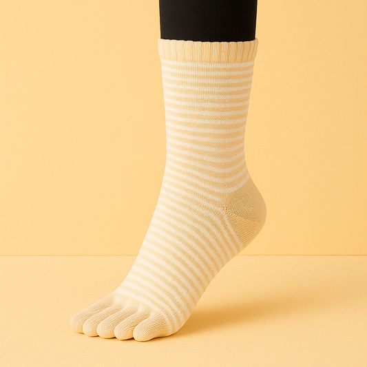 Chaussettes antidérapantes orteils Pilates/Yoga Rose