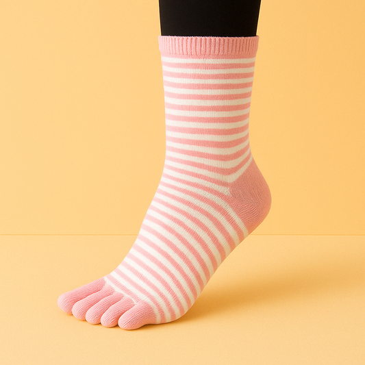 Chaussettes antidérapantes orteils Pilates/Yoga Rose