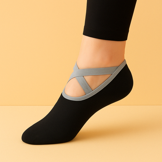 Chaussettes antidérapantes Pilates/Yoga Noir