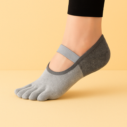 Chaussettes de yoga antidérapantes Noir