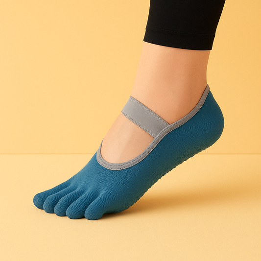 Chaussettes de yoga antidérapantes Vert