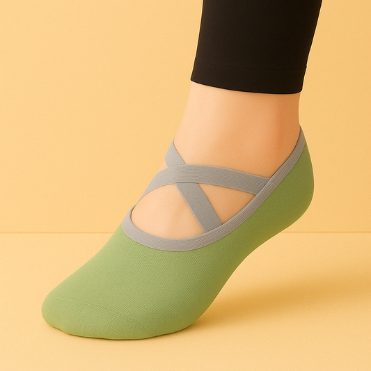 Chaussettes antidérapantes Pilates/Yoga Vert Clair