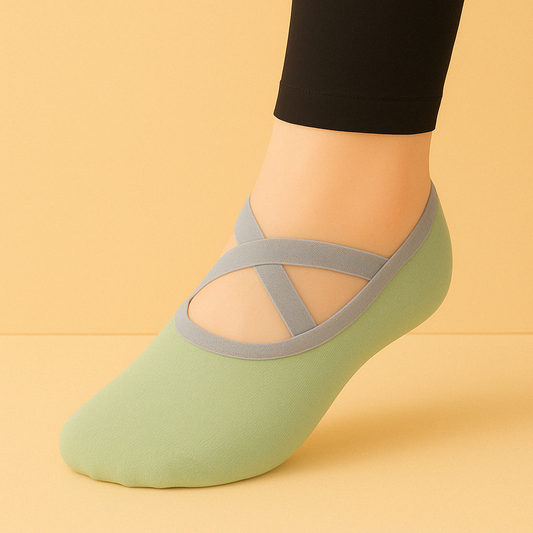 Chaussettes antidérapantes Pilates/Yoga Vert