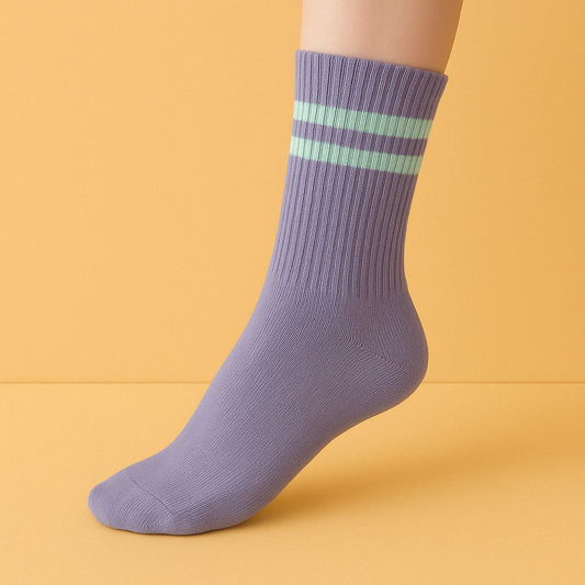 Chaussettes antidérapantes haute Violet