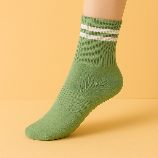 Chaussettes antidérapantes Pilates/Yoga Short-Cut Vert