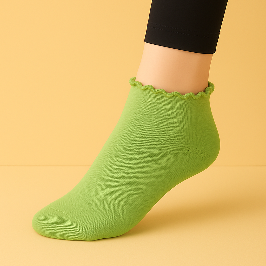 Chaussettes antidérapantes haute Beige