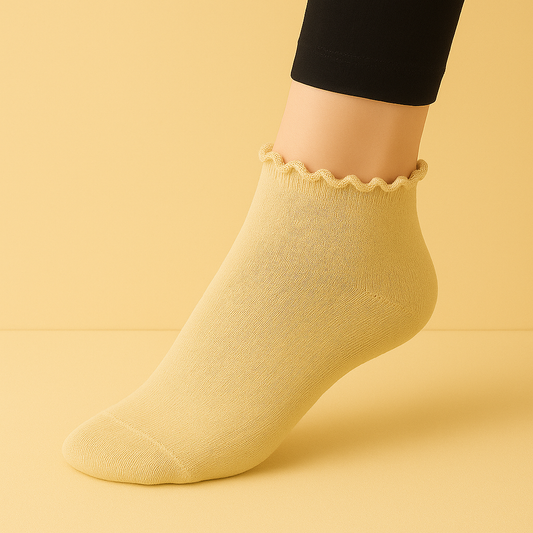Chaussettes antidérapantes haute Beige
