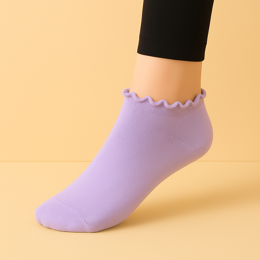 Chaussettes antidérapantes haute Beige