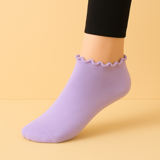Chaussettes antidérapantes haute Violet
