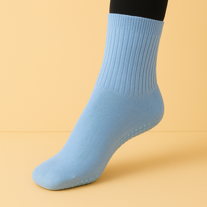 Chaussettes antidérapantes Pilates/Yoga Mid-Cut 2 Vert