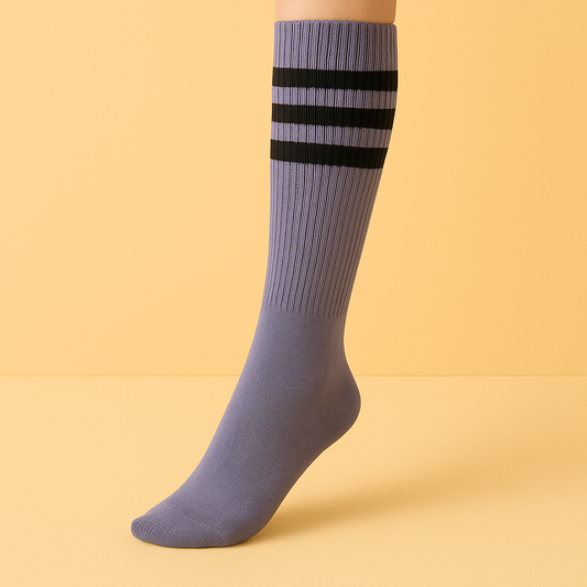 Chaussettes hautes antidérapantes Pilates/Yoga Long-Cut Rose