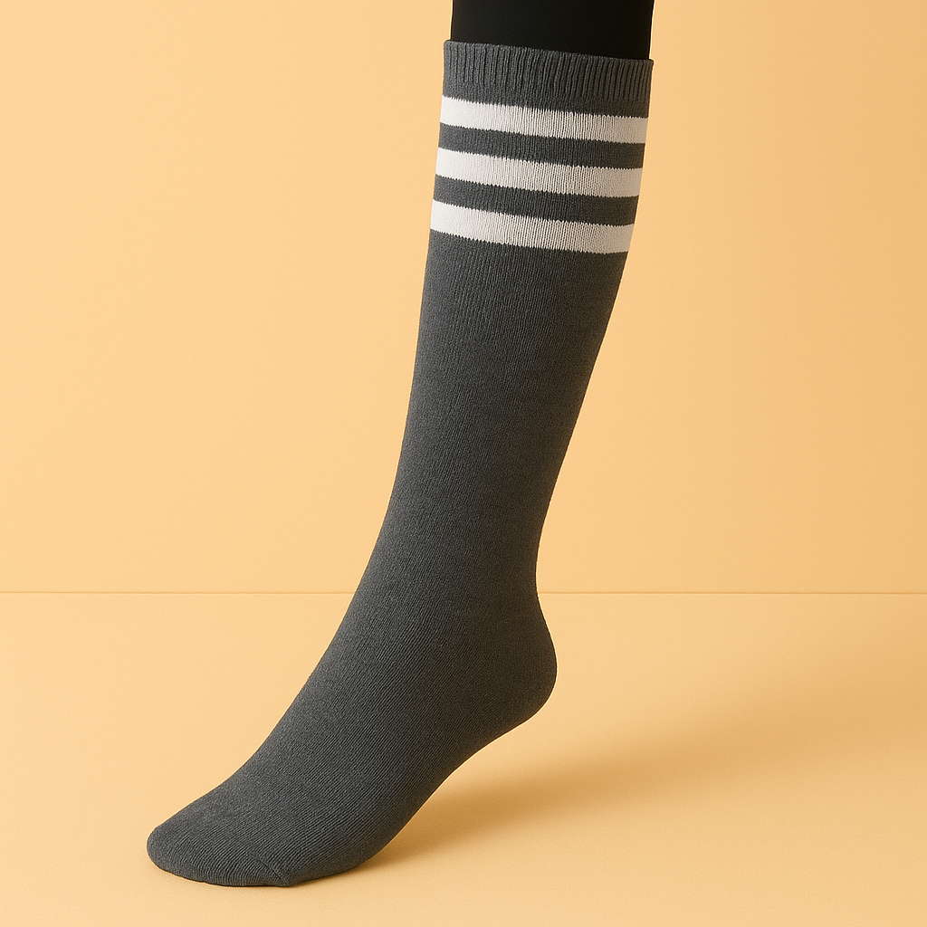 Chaussettes hautes antidérapantes Pilates/Yoga Long-Cut Rose