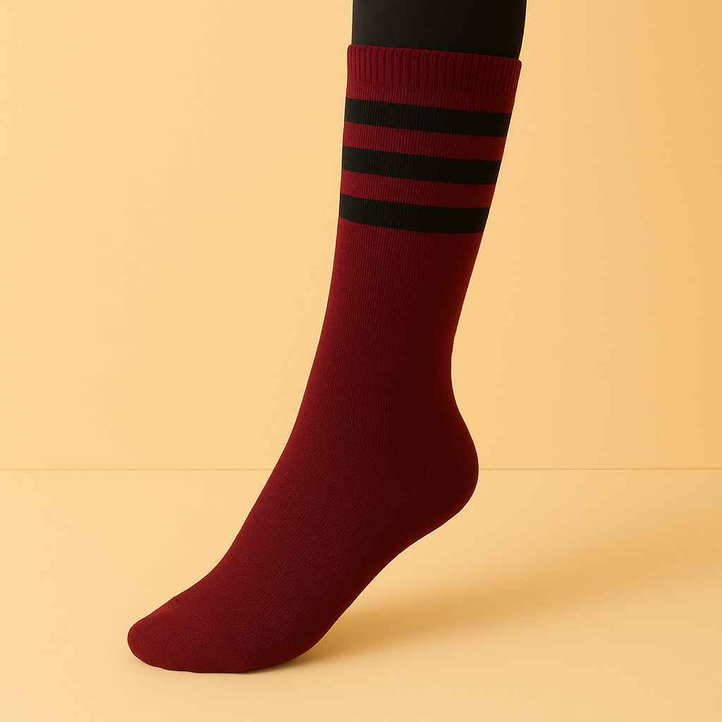 Chaussettes hautes antidérapantes Pilates/Yoga Long-Cut Rose