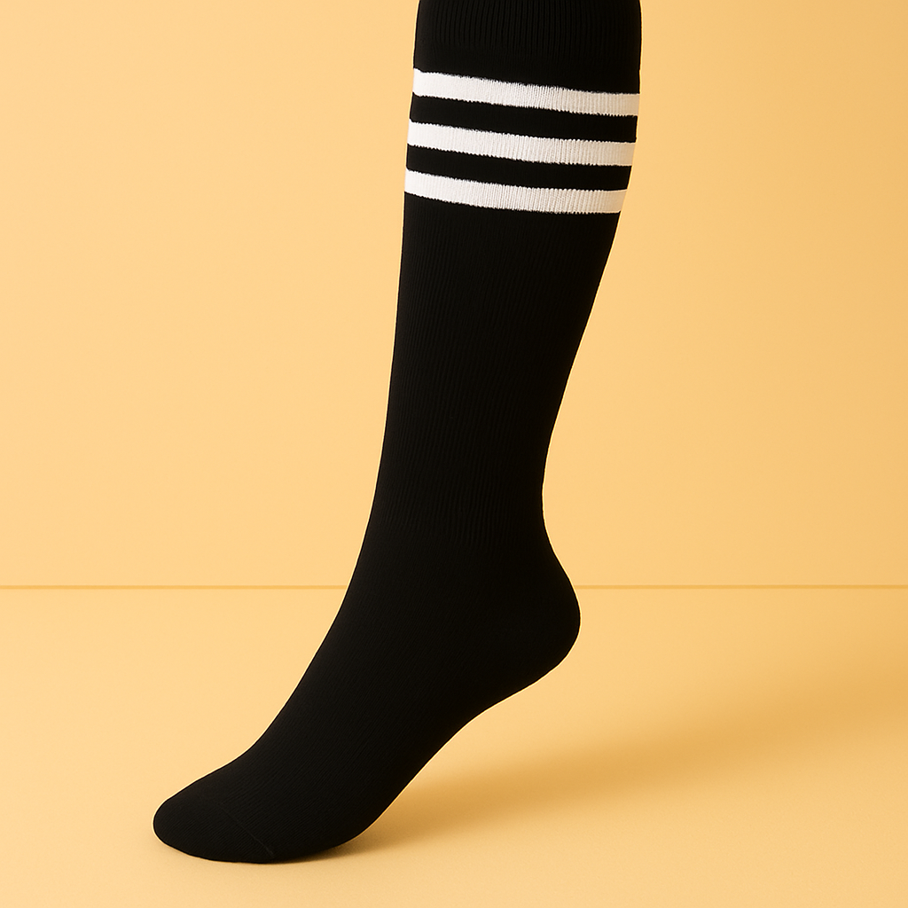 Chaussettes hautes antidérapantes Pilates/Yoga Long-Cut Rose