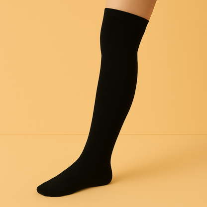 Chaussettes mi-cuisse antidérapantes Pilates/Yoga Rose