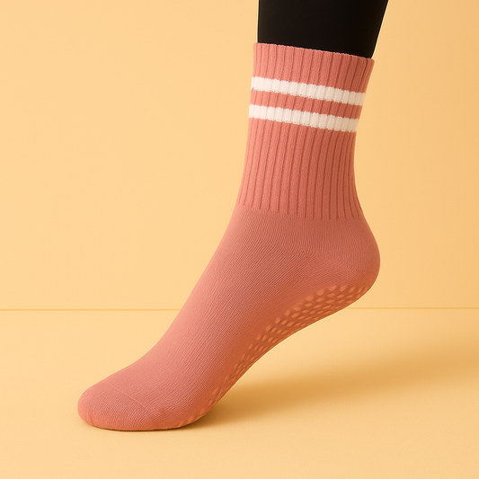 Chaussettes antidérapantes Pilates/Yoga Short-Cut Rose
