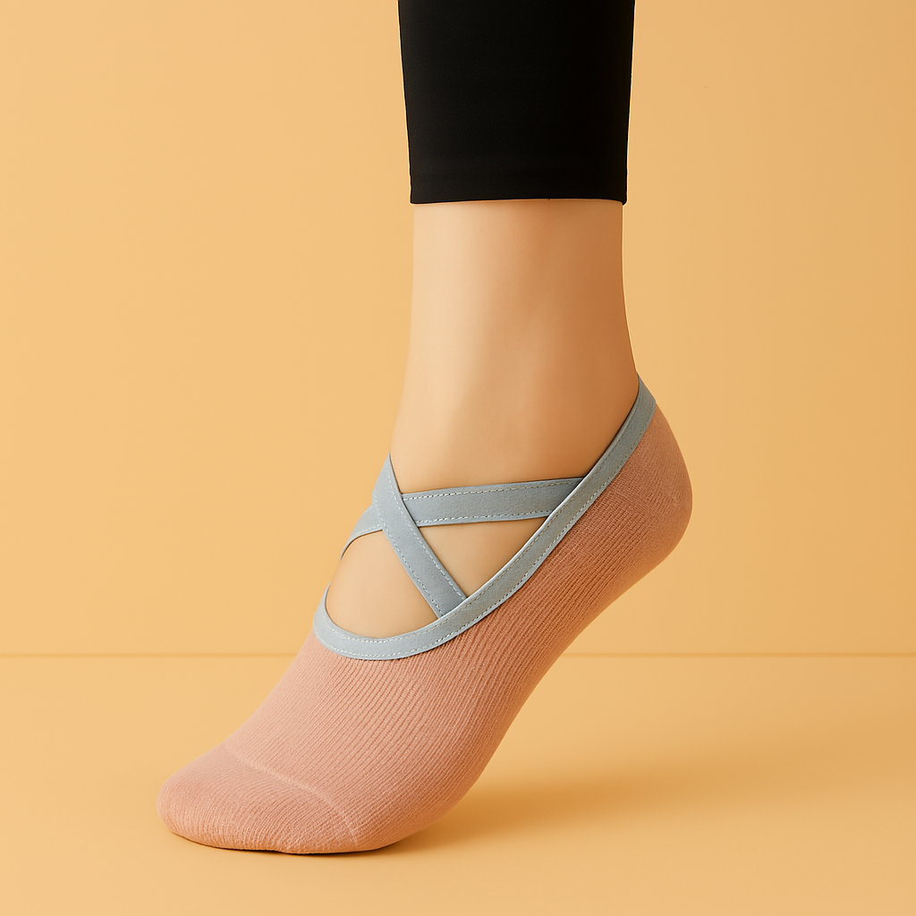 Chaussettes antidérapantes Pilates/Yoga Rose