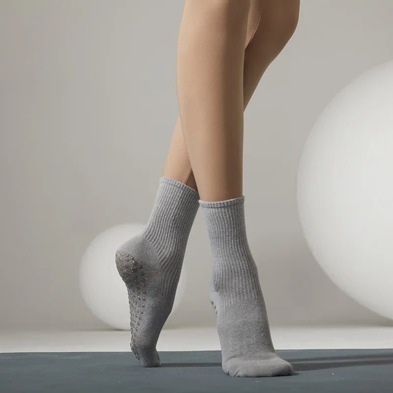 Chaussettes antidérapantes Pilates/Yoga Beige
