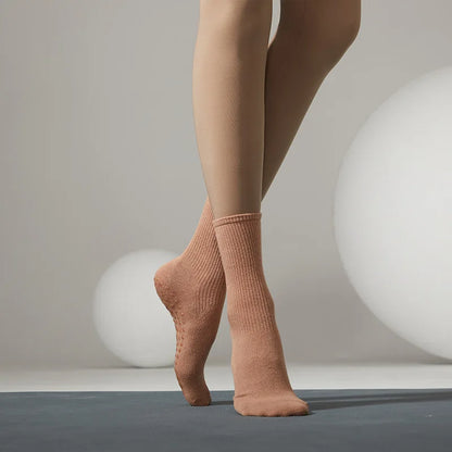 Chaussettes antidérapantes Pilates/Yoga Beige
