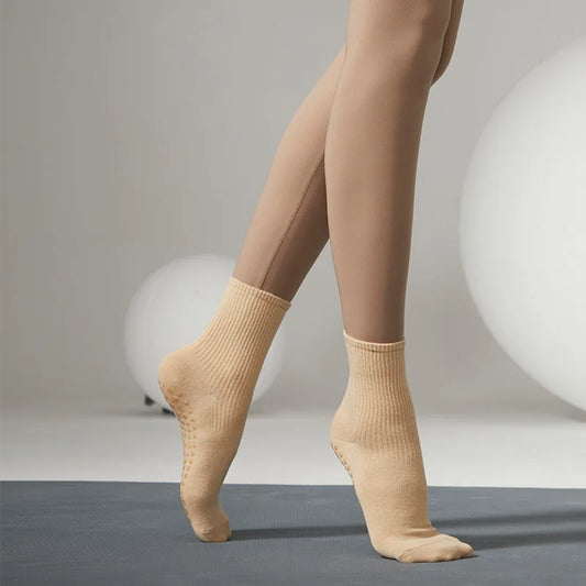 Chaussettes antidérapantes Pilates/Yoga Beige