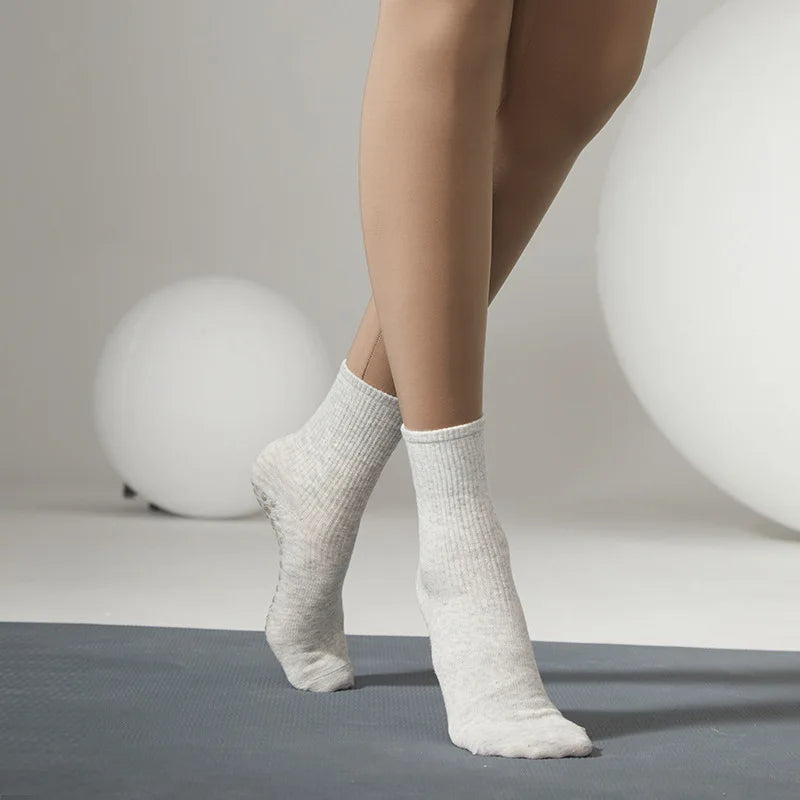 Chaussettes antidérapantes Pilates/Yoga Beige