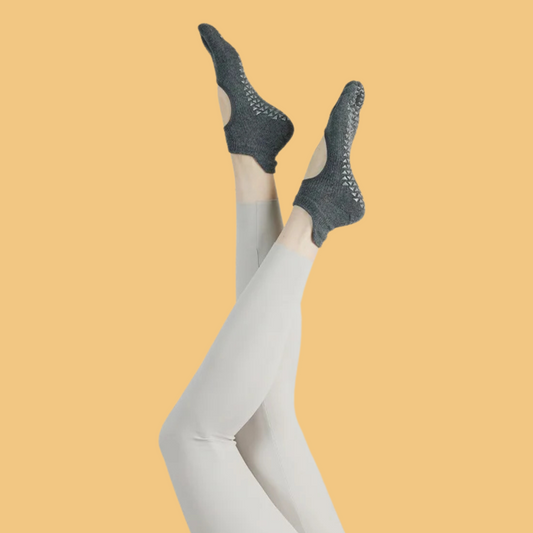 Chaussettes antidérapantes Pilates/Yoga Gris