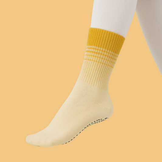 Chaussettes antidérapantes Pilates/Yoga Jaune