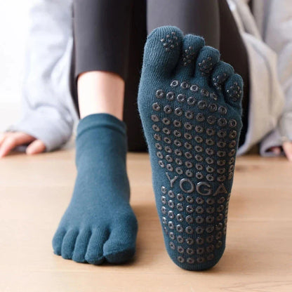 Chaussettes Pilates antidérapantes Orange