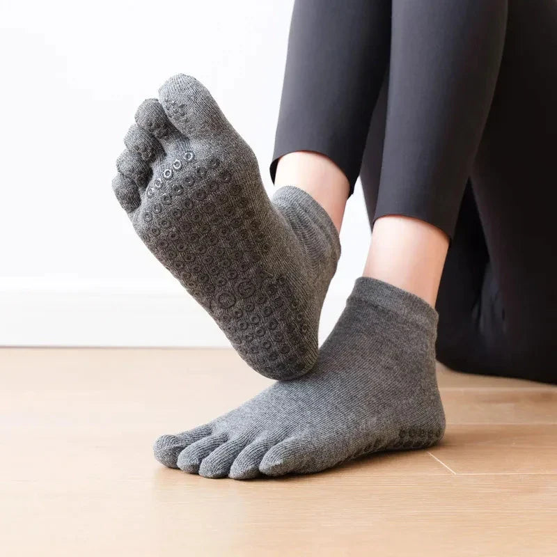 Chaussettes Pilates antidérapantes Orange