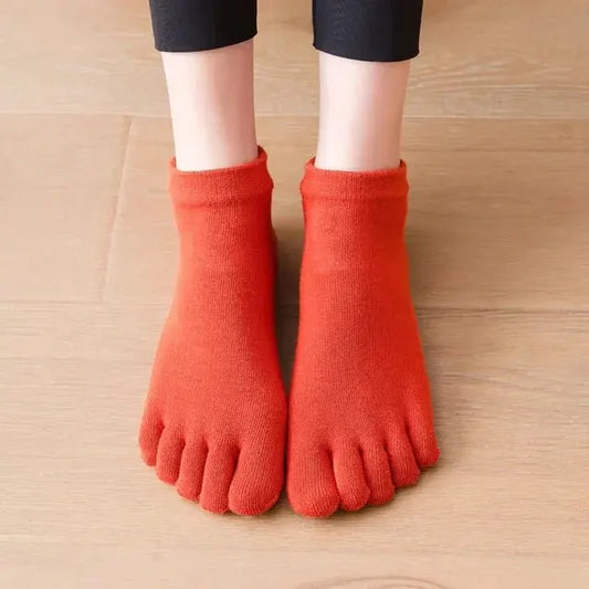 Chaussettes Pilates antidérapantes Orange