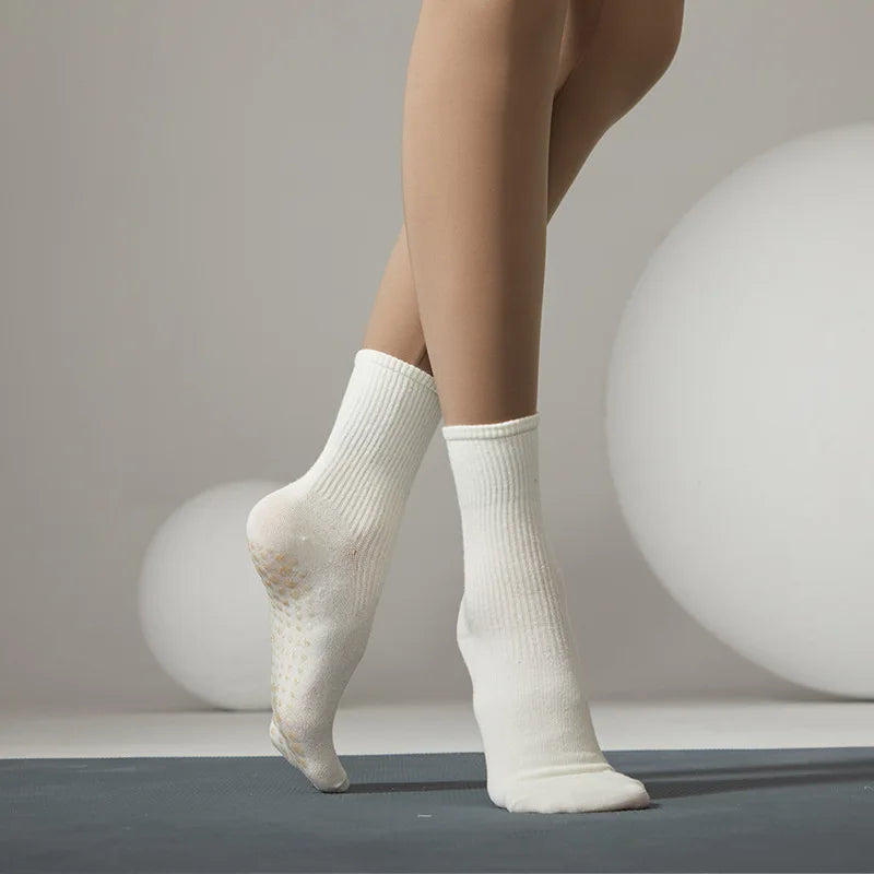 Chaussettes antidérapantes Pilates/Yoga Beige