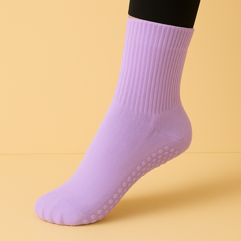 Chaussettes antidérapantes Pilates/Yoga Mid-Cut 2 Vert